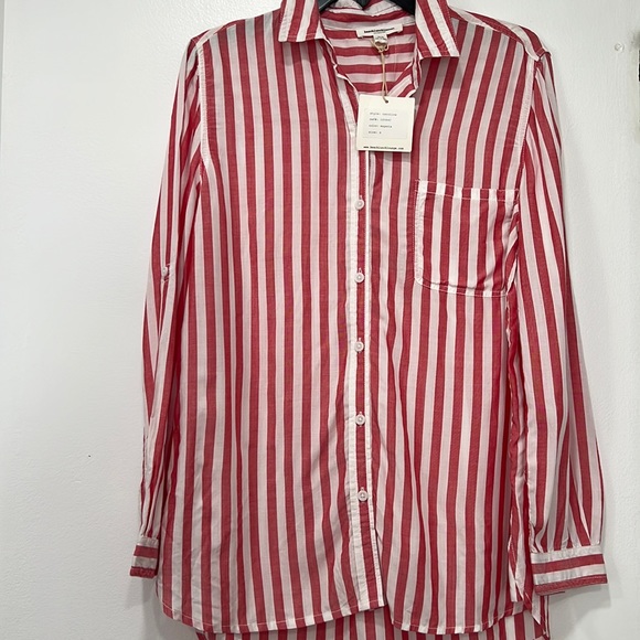 Beachlunchlounge striped long sleeve shirt size S - Picture 5 of 14